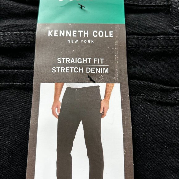 Kenneth Cole Men's Straight Leg Jeans Stretch Denim Black Size 38x34 - Picture 9 of 11